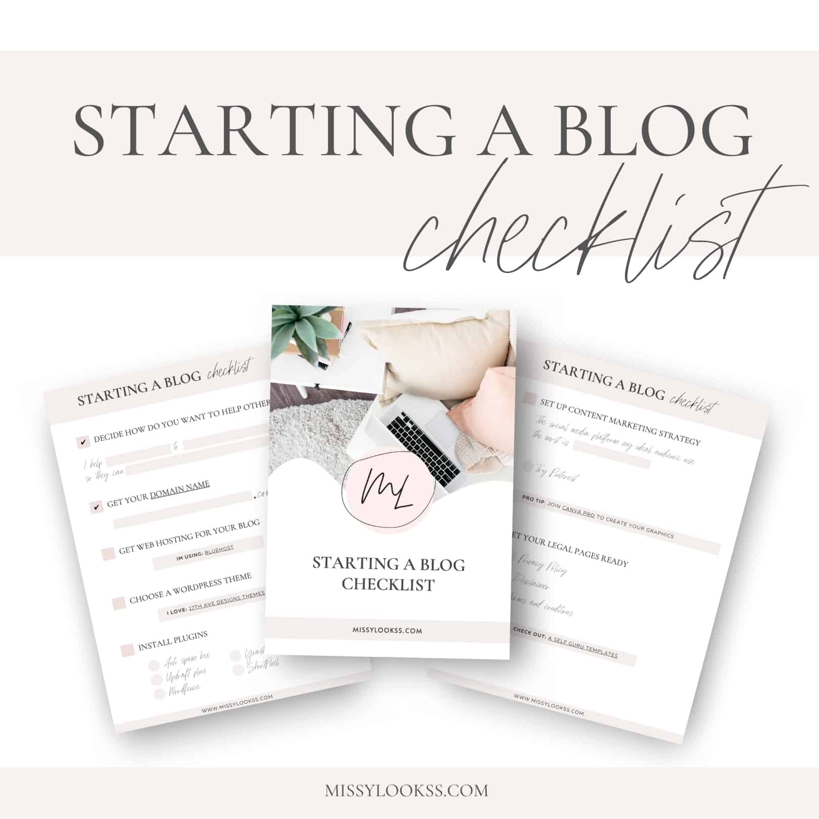 pdf checklist for starting a blog