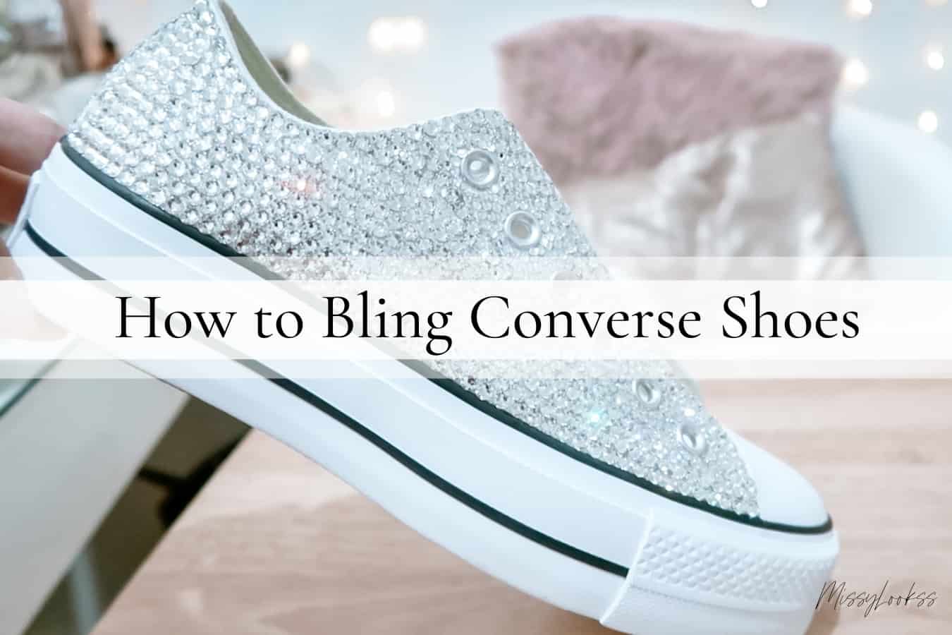 DIY Converse Wedding Shoes: How to Bling Converse with Swarovski Crystals