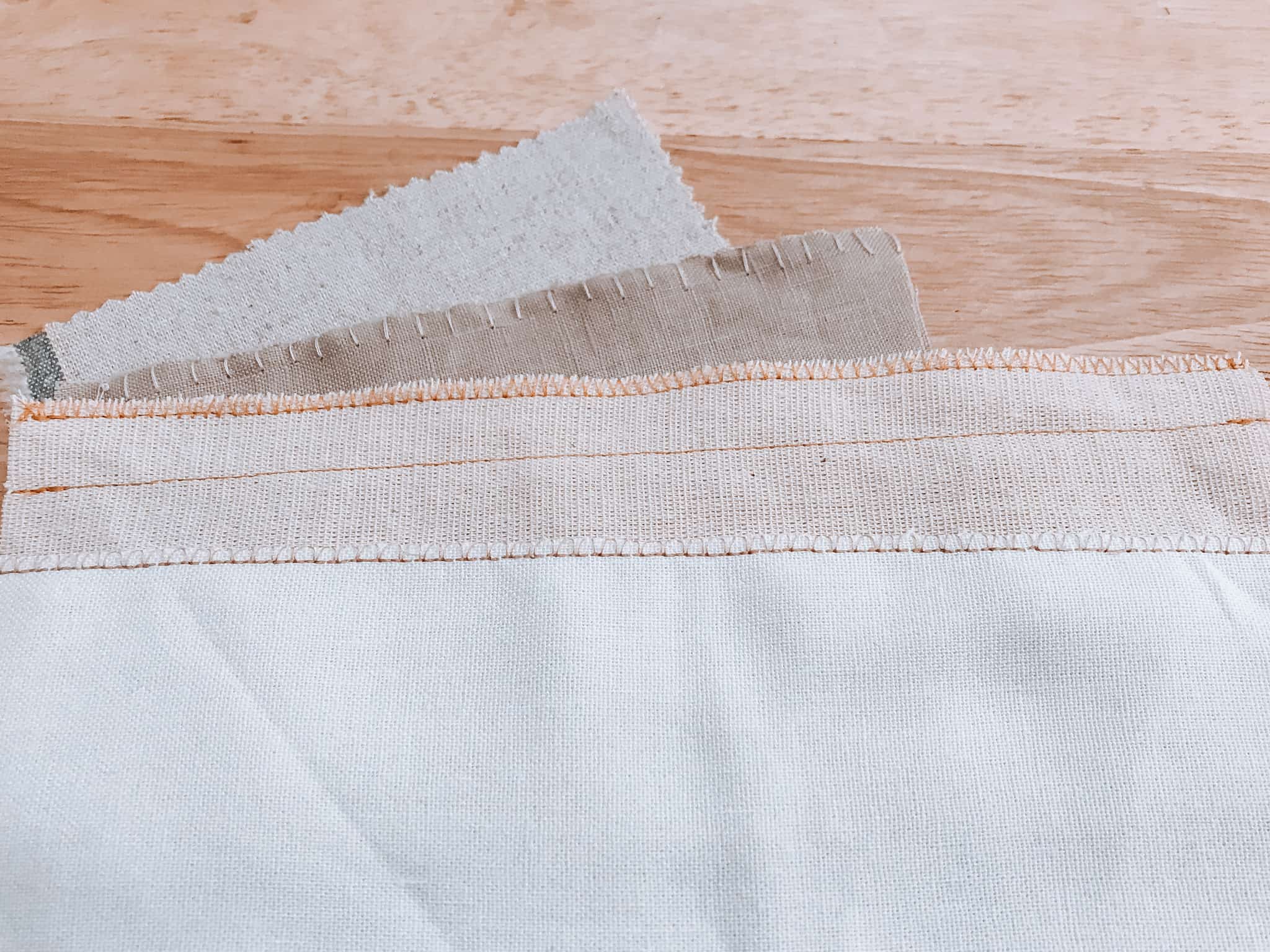 serving without a serger and overlock stitch by hand